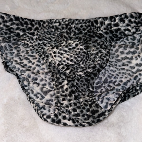 Amazon Underwear & Socks Mens Medium Low Rise Gray Cheetah Print